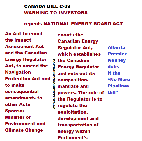 canadan oil pipelines, propane, canadian government, regulator, environmental agency, drilling, license, investors, petroleum, national energy board of canada, industry, calgary, oil sands, royalties, output, oil production, oil reserves, minister, climate change, bill c69,
